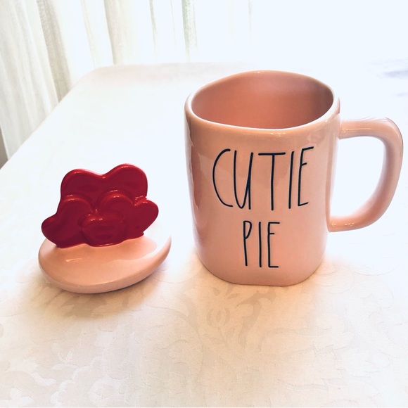 Rae Dunn Cutie Pie Artisan Collectors Mug with Hearts Topper - Picture 6 of 9